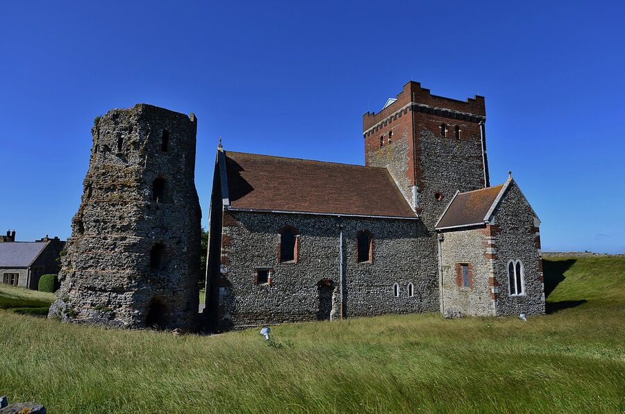 Roman Pharos and St Mary in Castro church at Dover Castle