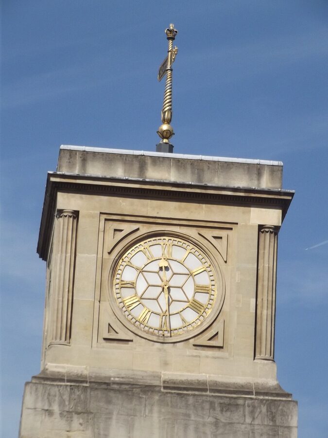 Royal Mews clock tower and weather vane