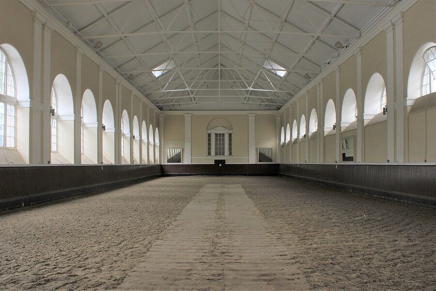 Royal Mews Horse Riding School view interior