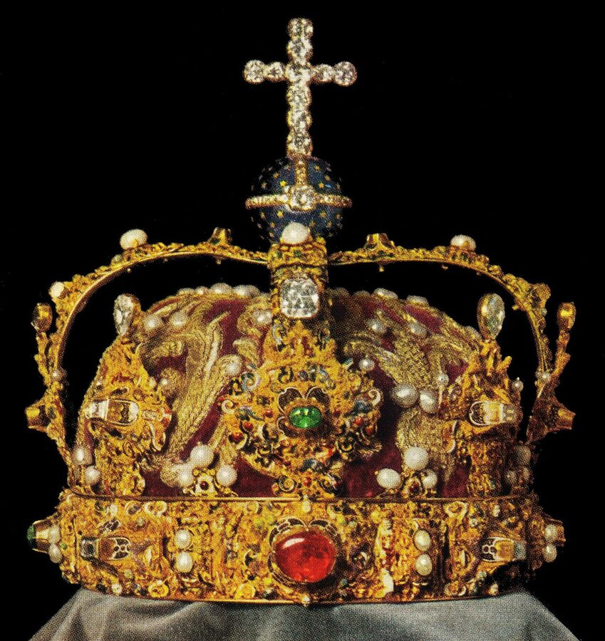 Royal crown of Sweden Eric XIV 1561 in Royal Treasury Stockholm