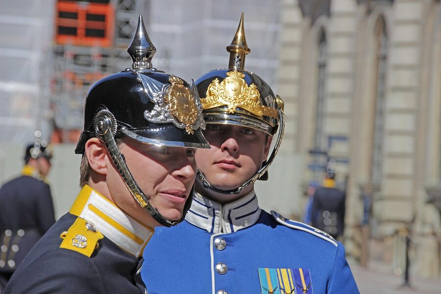 Royal guard at Stockholm Palace portrait