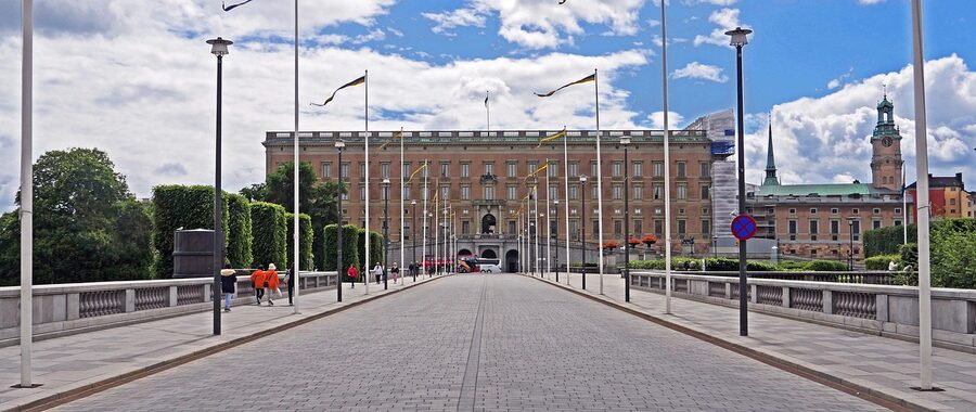 Royal Palace Stockholm seen from Norrbro driveway