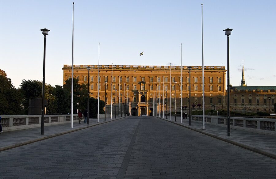 Stockholm Royal Palace seen from Norrbro bridge