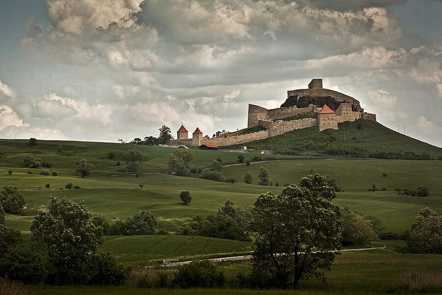 Rupea fortress hilltop citadel exterior in Brasov county