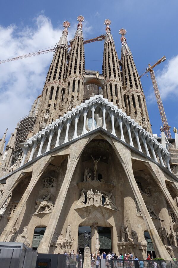 Passion facade detail Sagrada Familia Barcelona