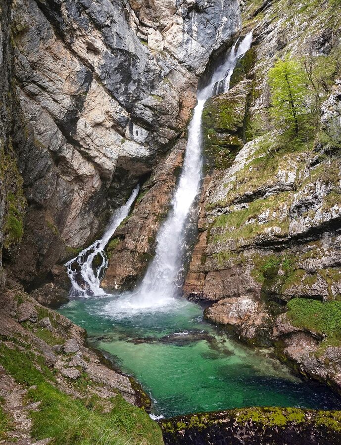 The Savica Waterfall in Triglav National Park