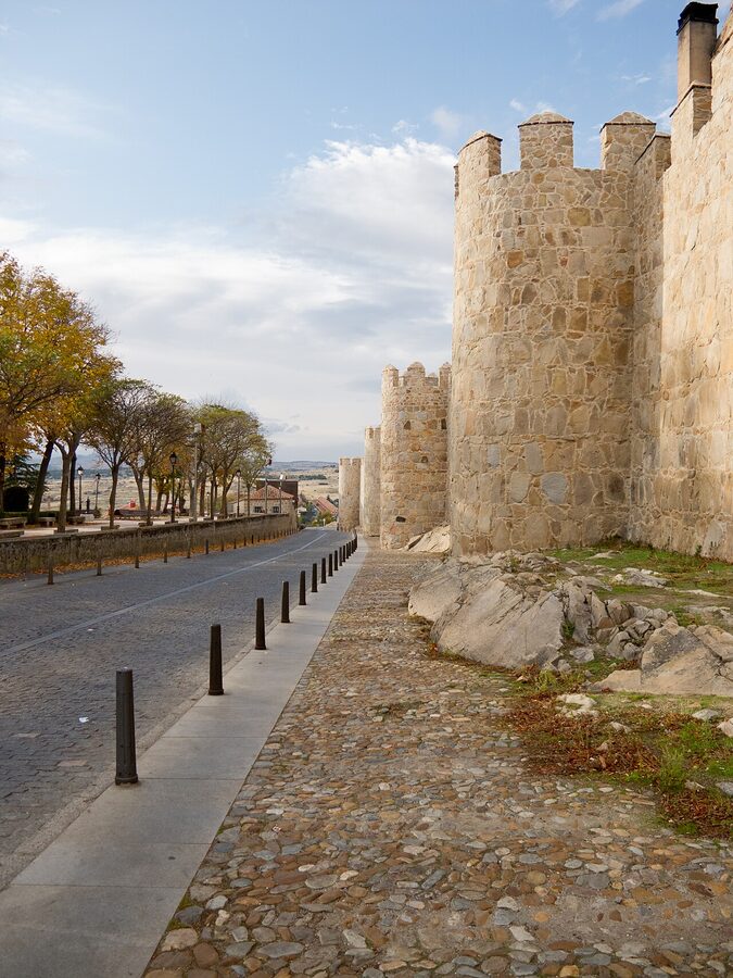 Walking on top of the Avila medieval walls