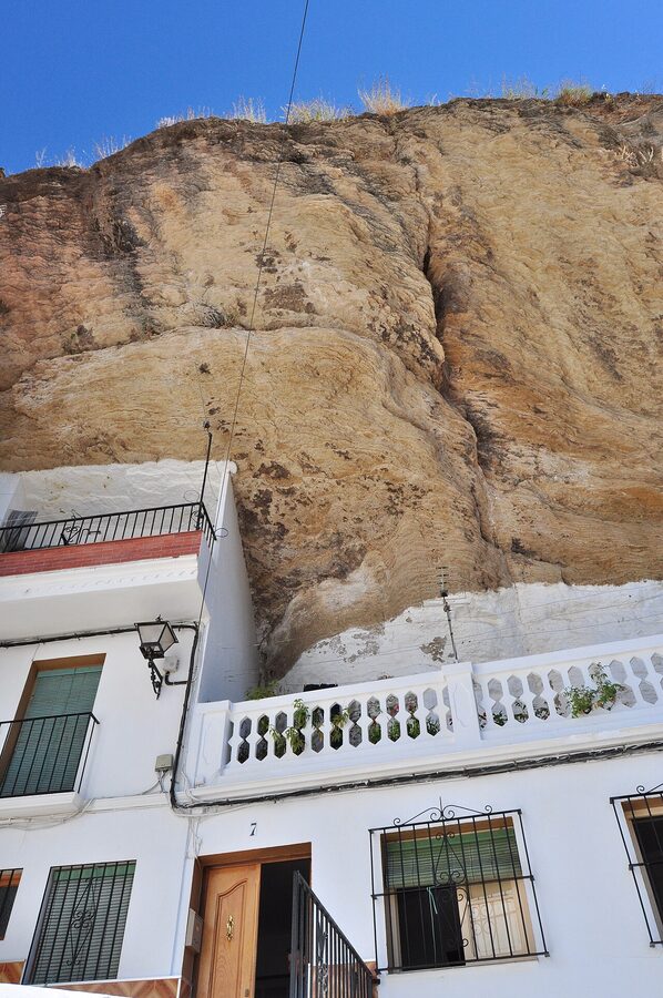 Setenil de las Bodegas bar with rock back wall