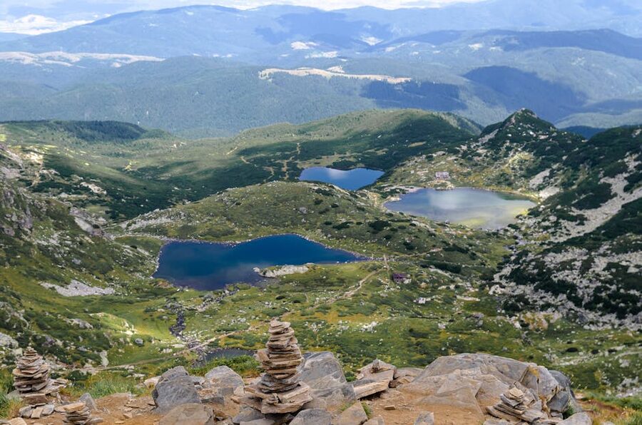 Seven Rila Lakes mid-circuit view from Babreka area