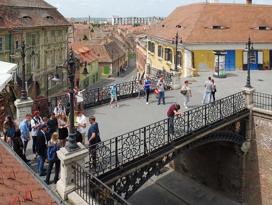 Sibiu Bridge of Lies seen from above