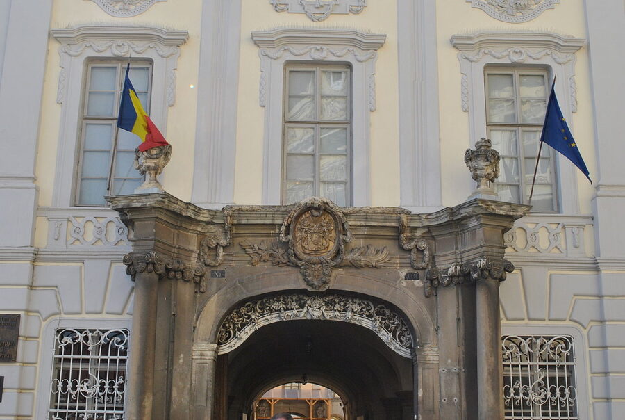 Brukenthal Palace baroque facade