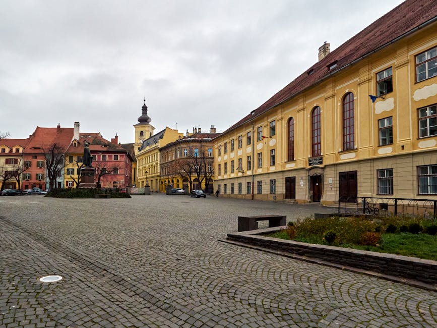Sibiu Piata Mare colorful houses