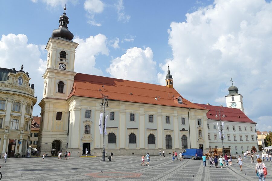 Sibiu Piata Mare central square architecture