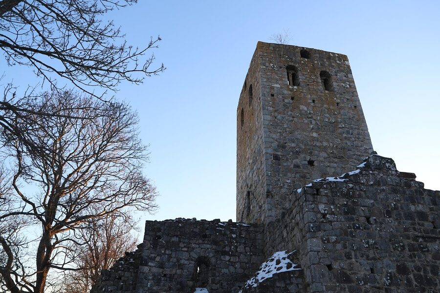 Sigtuna medieval ruin tower stone wall