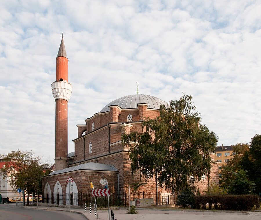 Banya Bashi Mosque in central Sofia near the Largo