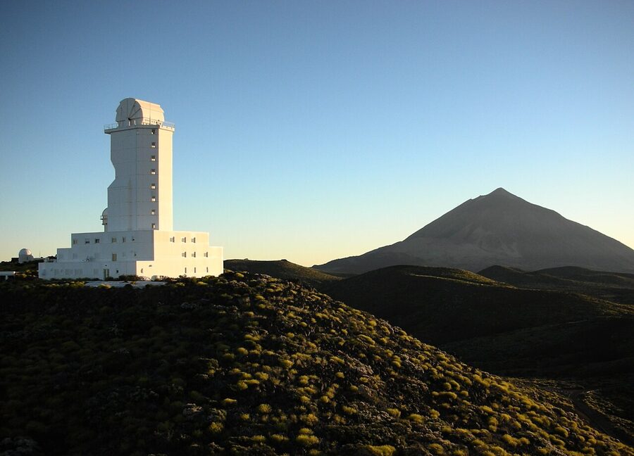 Vacuum Tower Telescope at the Teide Observatory in Tenerife