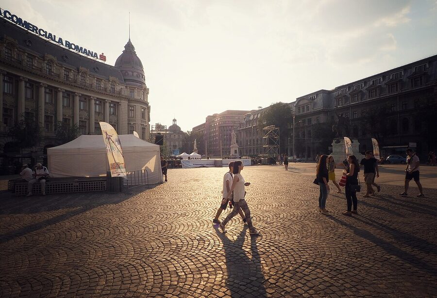 Piata Universitatii intersection in central Bucharest