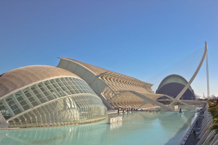 City of Arts and Sciences Valencia futuristic white architecture