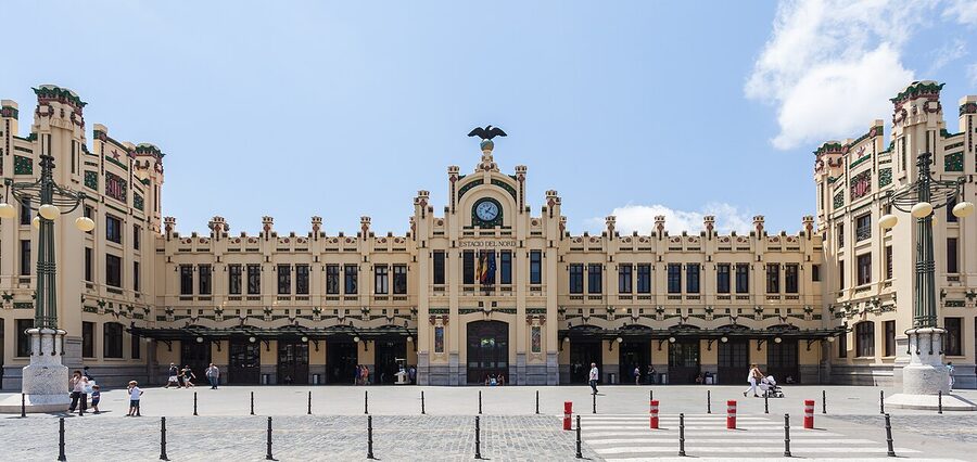 Estacion del Norte historic train station Valencia tile facade
