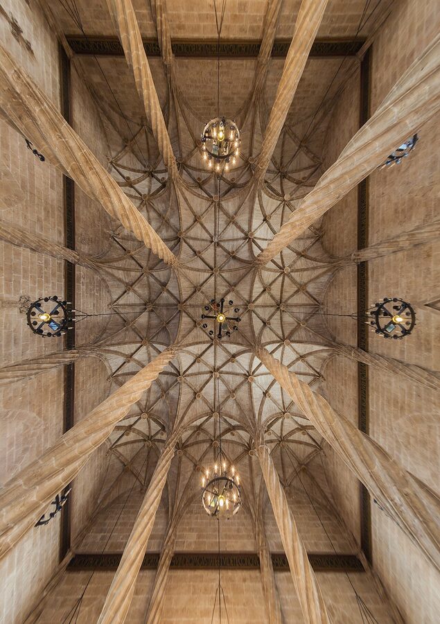 Lonja de la Seda Valencia silk exchange Gothic interior columns