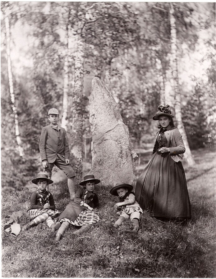 Uppland runestone U 107 at Antuna Sweden in 1890