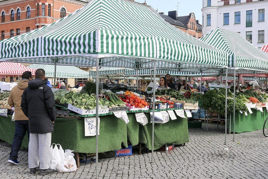 Möllevångstorget square Malmö multicultural district