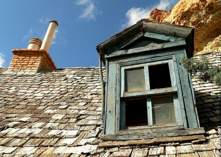 Popeye Village Sweethaven wooden building detail