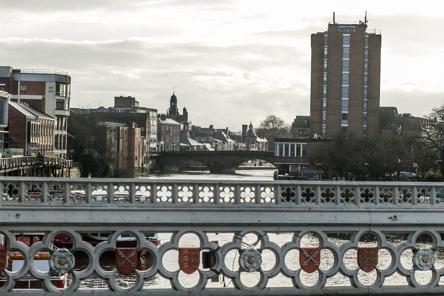 Lendal Bridge in York seen from the river
