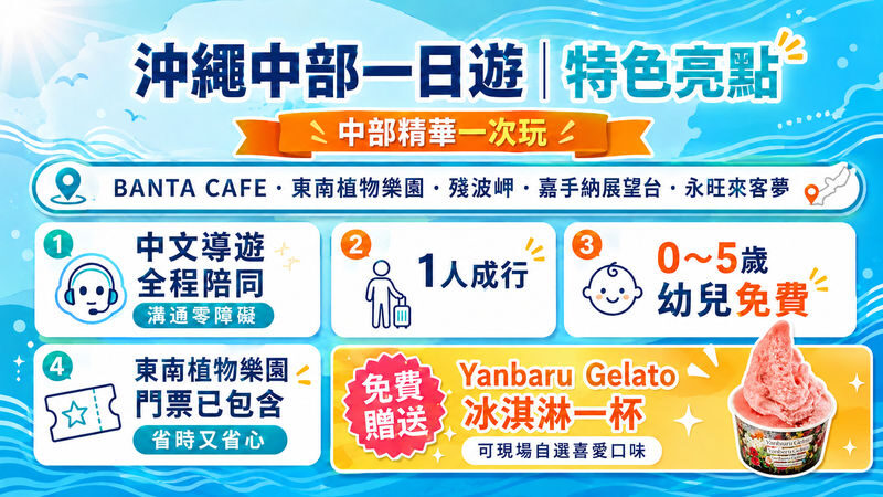 Central Okinawa Day Tour: Hoshino Banta Cafe & Cape Zanpa & Southeast Botanical Gardens & AEON MALL Okinawa Rycom (Chinese-speaking Guide) - BANTA CAFE makes lunch part of the view