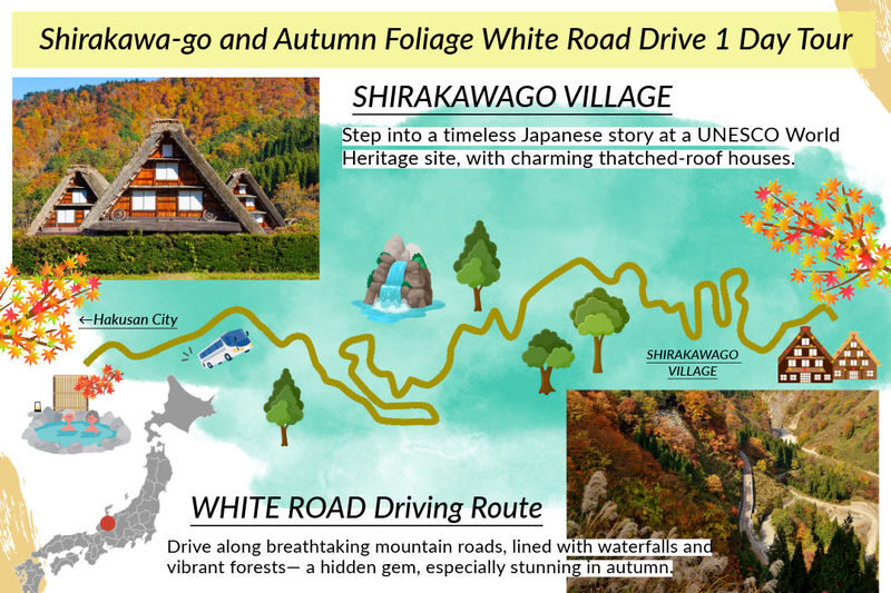 Hakusan Shirakawa-go White Road & Shirakawago One-day UNESCO site & Autumn Tour - The Hakusan Shirakawa-go White Road: scenery built into the route