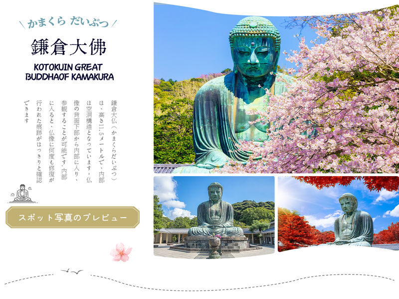 Kamakura Day Trip | Kamakura Great Buddha, Enoden (including train ticket), Shonan Sea View at Kamakura Kokomae Station, Enoshima Walk, Tsurugaoka Hachimangu Shrine (Departure from Tokyo) - From the Great Buddha to the sea