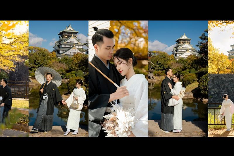 Kimono/Yukata Rental & Photo Shoot (Osaka Castle, Osaka Tenmangu Shrine) - Kimono Rental Misaki - Walking toward Osaka Castle