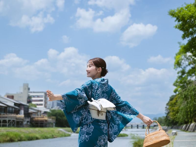 Kyoto Premium Silk Kimono Rental - Authentic Experience with Full-Set & Hair Styling - Getting dressed, with the full set included