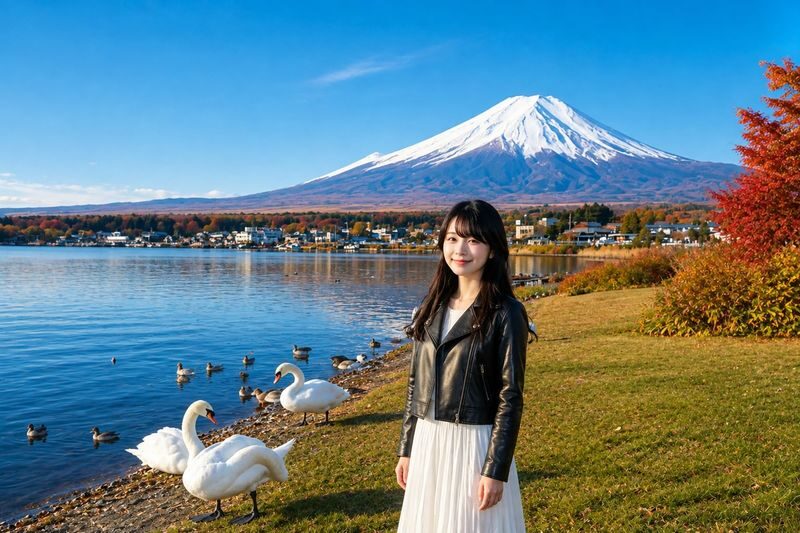 Mount Fuji Photo Check-in & Lake Yamanaka Sumo Performance Day Tour (Departing from Tokyo/Chinese & English Service) - Lake Yamanaka: swans, Fuji and a boat caveat