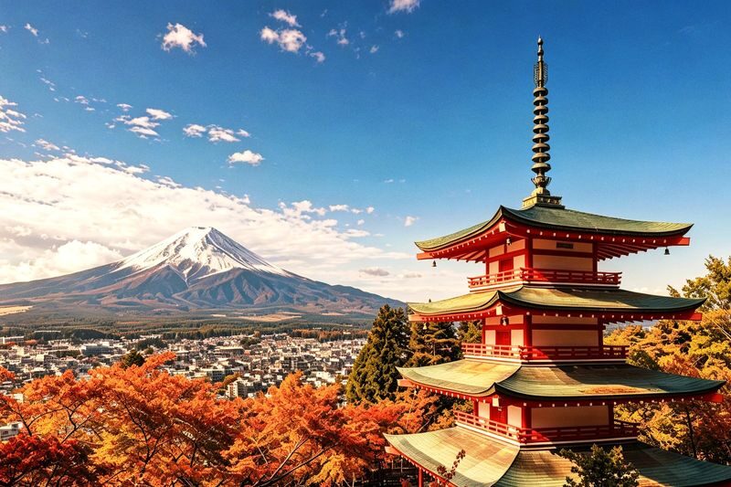 Mount Fujis most beautiful train experience | Asama Park + Nikawa Clock Shop + Fujikyu Train + Lawson Convenience Store + Kawaguchiko Cruise/Ropeway + Lake Yamanaka Swan Feeding [Free Little Train Ticket] - Arakurayama Sengen Park: the postcard view