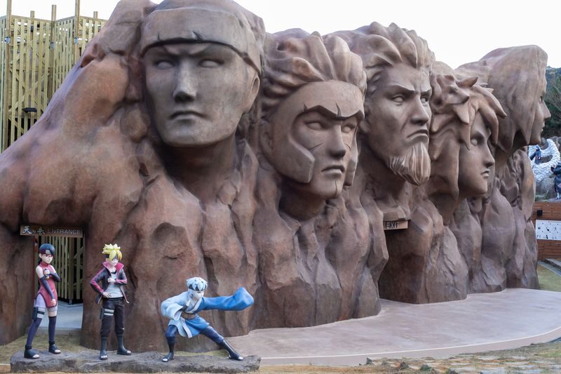 Nijigen No Mori Naruto & Boruto Theme Park Ticket - Hokage Rock and character details reward a slower walk