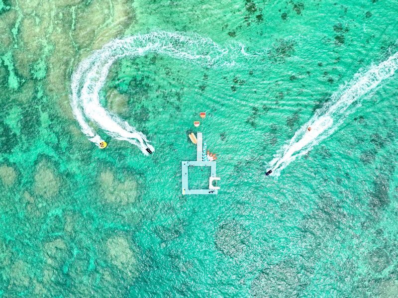 Okinawa 3-Hour Fun | Marine Park & Glass Boat & 3 Water Activities & Snorkeling & SUP & Kayaking & Fishing Experience - Three towable rides, one turn apiece