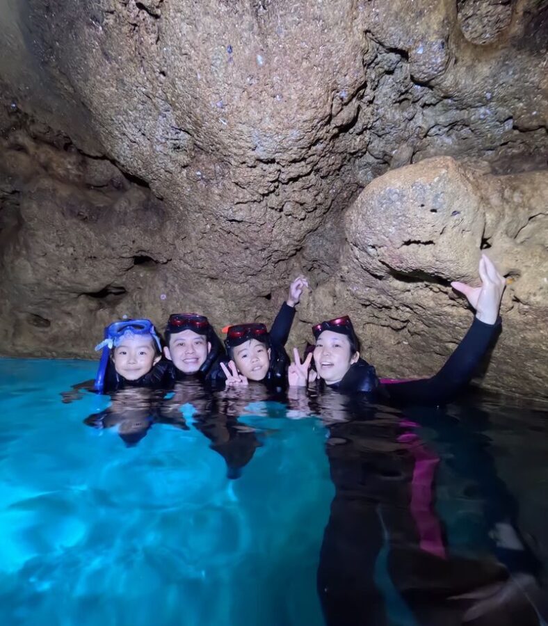 Okinawa, Japan | Blue Cave Snorkeling | Chinese and English Instructors! GoPro Photography & Free Underwater Feeding - From check-in to the water
