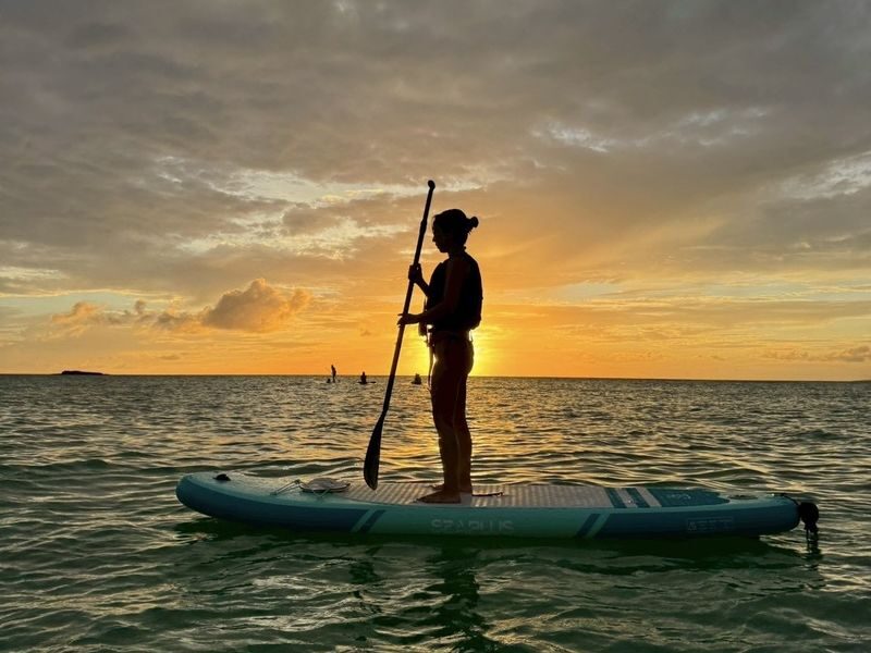 Okinawa: Miyako Island Healing Sunset SUP Pickup/drop-off available - Learning to paddle, even if it is your first time