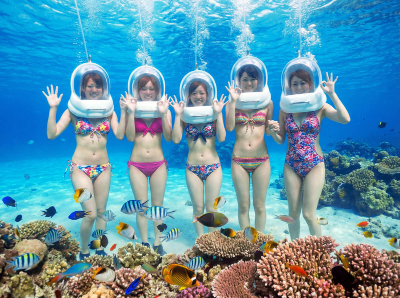 Okinawa: Onna Village Underwater Walk Experience by Boat (Free Go Pro Rental) - From the Maeganeku Shop to the Water