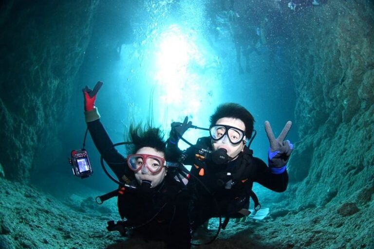 Onna Village Blue Cave Diving & Snorkeling (Boat Course) (Unlimited Photos & Videos, Free Parking & Shower) - What happens from check-in to the water