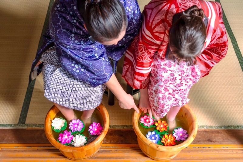 Osaka: Tea Ceremony and Foot Bath Experience at Saishoji Temple - Foot bath, light massage, and breathing