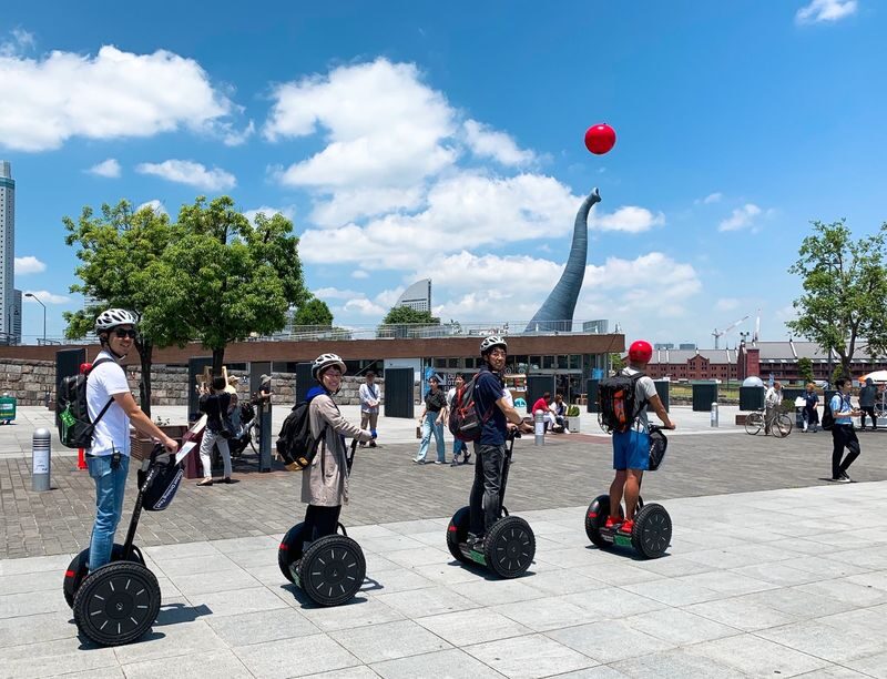 Segway Tour in Yokohama - Learning to ride before heading out