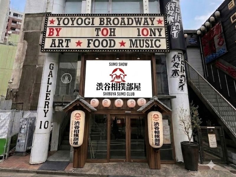 Tokyo: Shibuya Sumo Show with Drink and Photo - A demonstration, not a tournament
