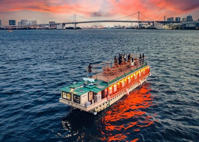 Tokyo Yakatabune Dinner Cruise: 400 Years of Edo Tradition & Odaiba Views - From Etchujima Pier to Tokyo Bay
